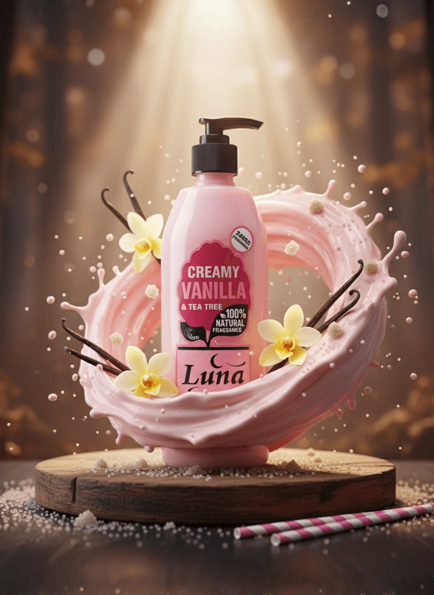 Shower Gel - CREAMY VANILLA & TEA TREE (500ml)