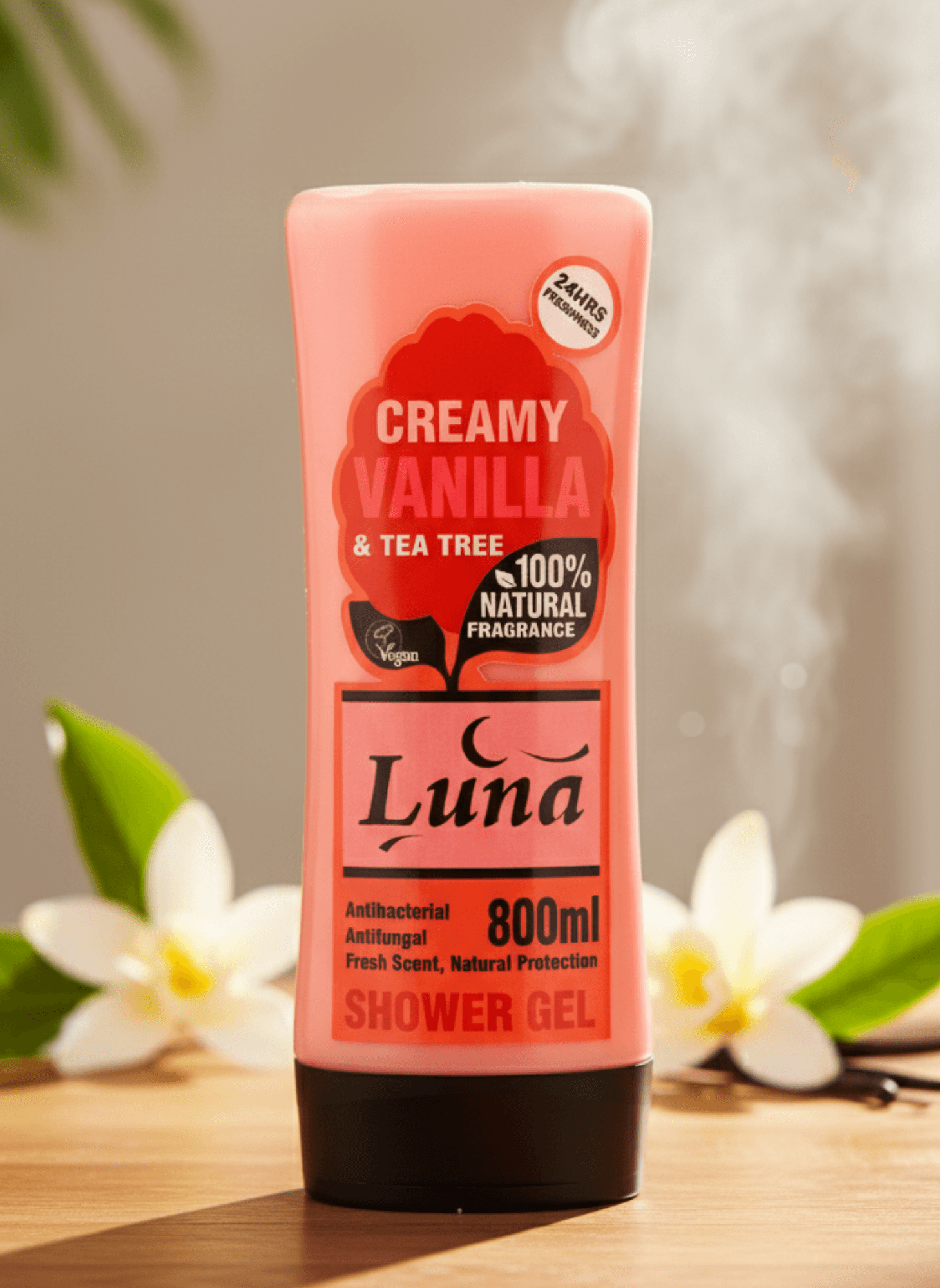 Shower Gel - CREAMY VANILLA & TEA TREE (800ml)