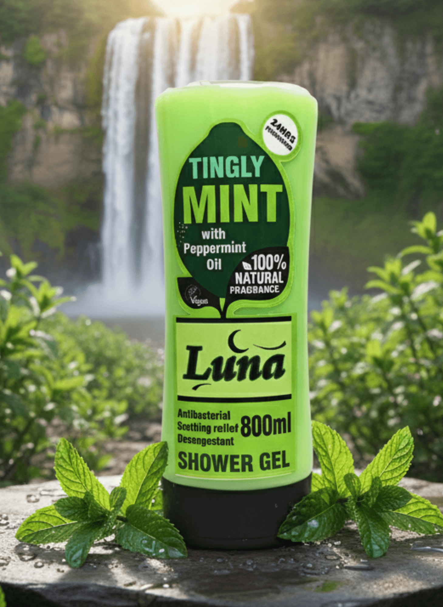 Shower Gel - TINGLY MINT WITH PEPPERMINT OIL (800ml)